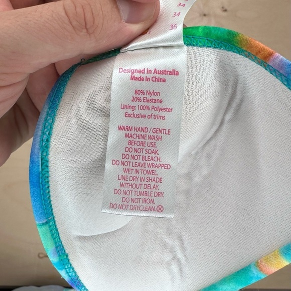 2Chillies Women’s Bird of Paradise Bikini Swimsuit Top Size 4 - Picture 5 of 5